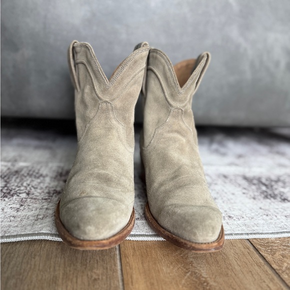 Tecovas Lucy Women's Grey Suede Ankle Boots 9.5 - Picture 2 of 11